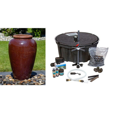 Tuscany FNT3917 Ceramic Triple Vase Complete Fountain Kit Vase Fountain Blue Thumb